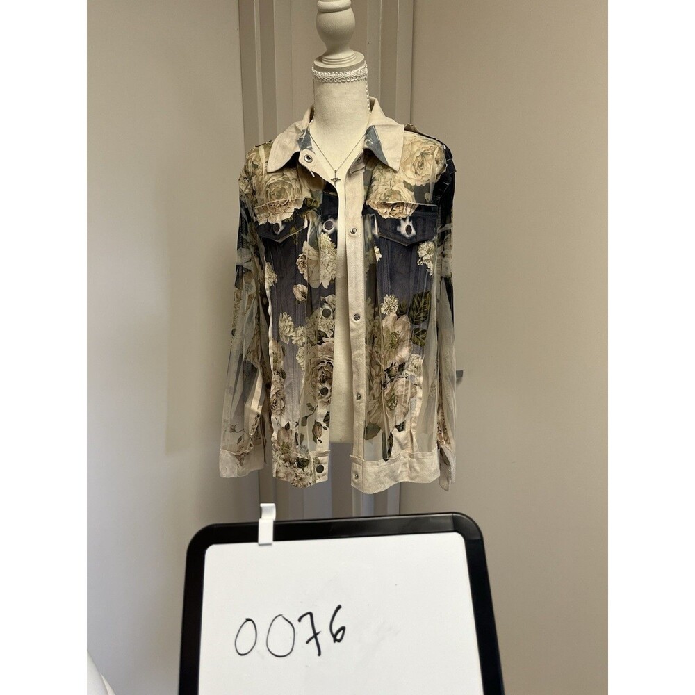 Origami By Vivien Multicolor Cottage Floral Artsy Festival Hippie L | Shirt - Picture 8 of 8